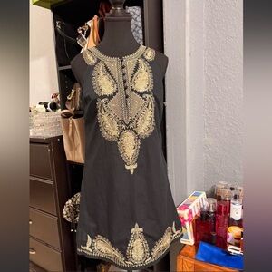 Free People Black & Gold dress